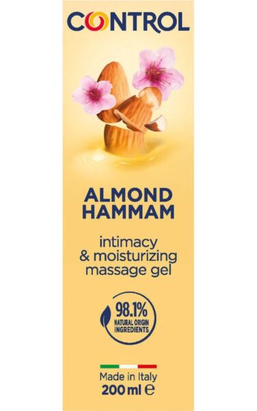 Gel de massagem Control 3 em 1 de 200 ml com tampa de esferas de massagem