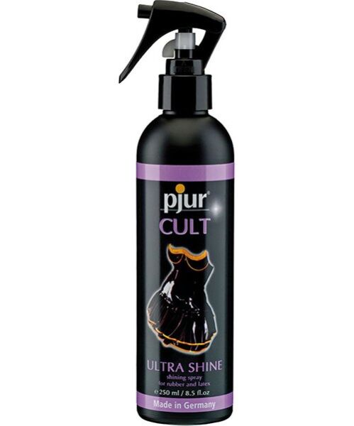 Spray abrilhantador Pjur Cult Ultra Shine 250 ml para roupa de látex e borracha