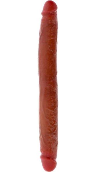Dildo duplo de silicone ToyJoy Get Real Skin com prepúcio móvel