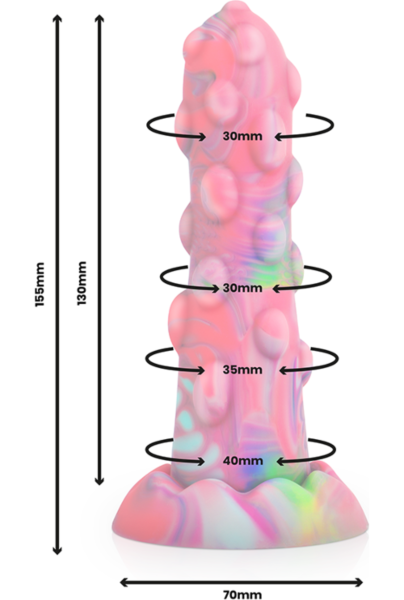 Dildo Epic Nixie de silicone com base de ventosa