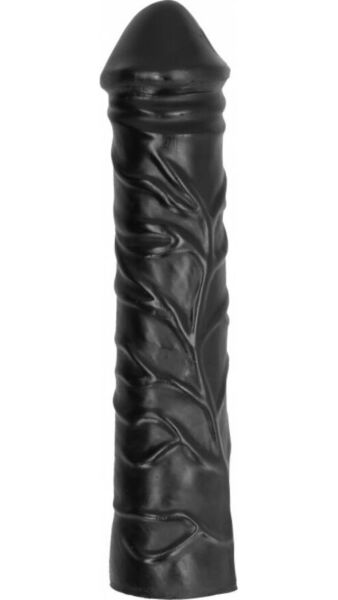 Dildo realista All Black AB19 Drag, de cor preta e com veias grossas