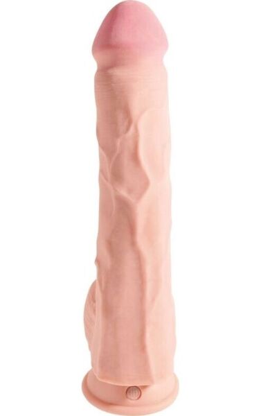 Dildo King Cock Plus da Pipedream, de tripla densidade e com testículos