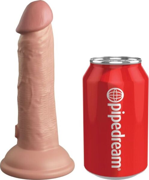 Dildo vibrador realista King Cock Elite 15,2 cm com base de ventosa