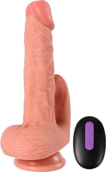 Vibrador realista SHEQU Hayden 16 cm com estimulador de clitóris