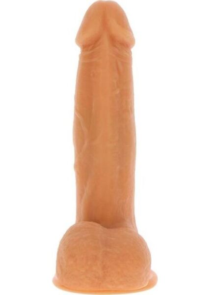 Dildo vibrador realista Get Real Naked Beaded 21 cm da ToyJoy, em tom de pele claro, com base de ventosa