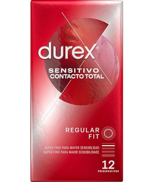 Embalagem de 12 preservativos Durex Sensitivo Súper Fino