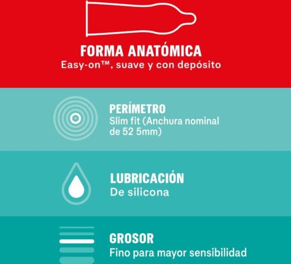 Caixa de preservativos Durex Sensitivo Slim Fit de 10 unidades