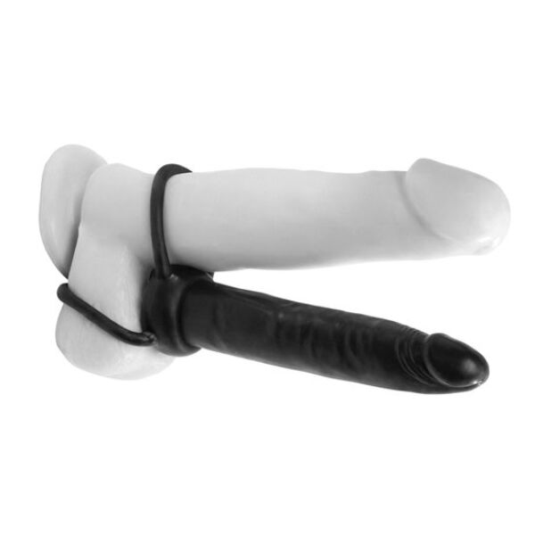 Arnês de dupla penetração Pipedream Anal Fantasy Double Trouble, com o seu dildo e dois anéis