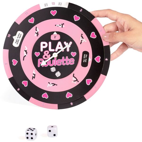 Jogo Secret Play Play & Roulette com uma roleta e dois dados de seis faces