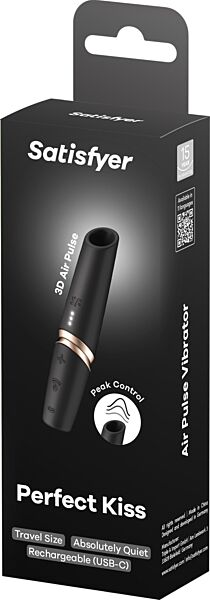 Estimulador de clitóris por sucção Satisfyer Perfect Kiss em preto e dourado