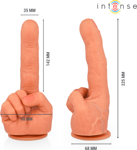 Dildo para o ponto G Intense Hubert, flexível e com base de ventosa