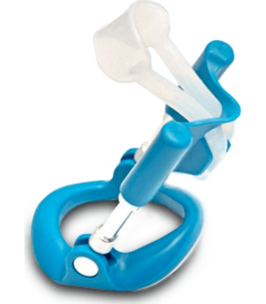 Extensor de pénis Andro Medical Androextender com o seu anel, varetas metálicas e suporte