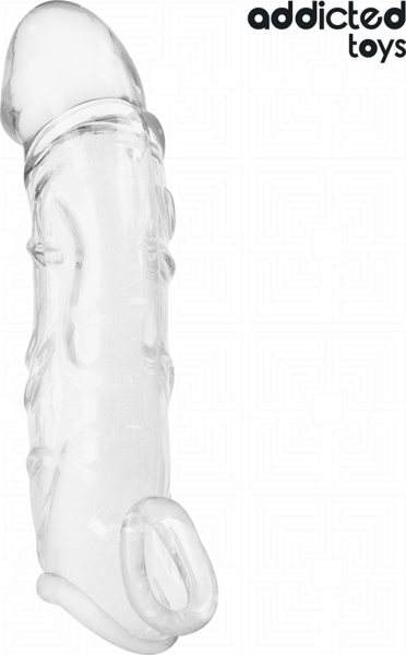 Extensor para o pénis Addicted Toys 22 cm, manga transparente