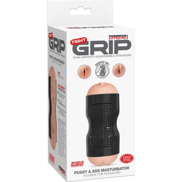 Masturbador PDX Extreme Tight Grip com entradas que imitam uma vagina e um ânus