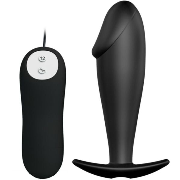 Plug anal vibratório Pretty Love BI-040040 em cor preta