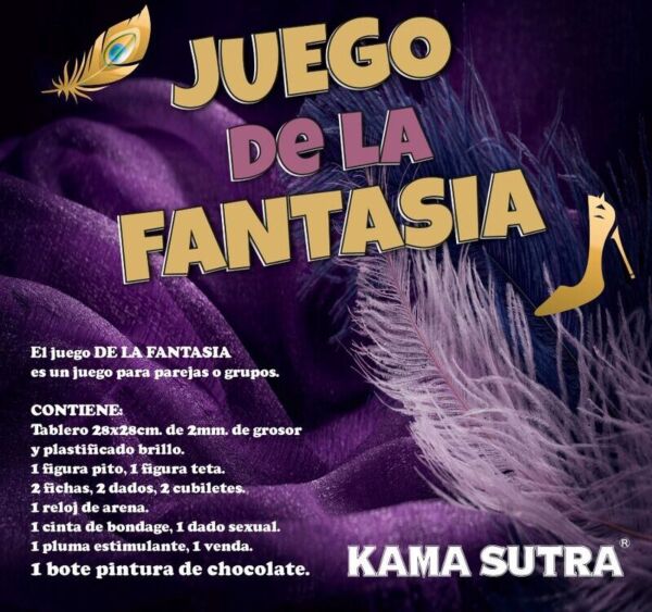 Jogo erótico Diablo Picante Jogo das Fantasias com tinta comestível com sabor a chocolate e acessórios