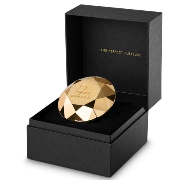 Vibrador de clitóris Bijoux Indiscrets Twenty One, em forma de diamante dourado