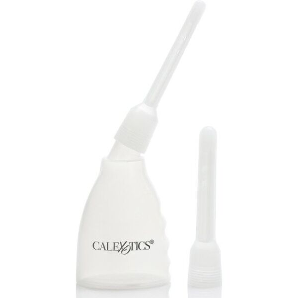 Ducha anal CalExotics Ultimate Douche com depósito transparente e dois bicos intercambiáveis