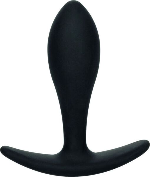 Plug anal CalExotics Boundless Teardrop preto, em forma de lágrima e com pega na base