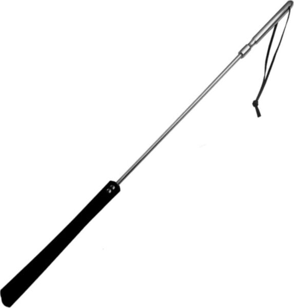 Chicote Metal Hard 70 cm com cabeça de duas faces e cabo metálico com laço