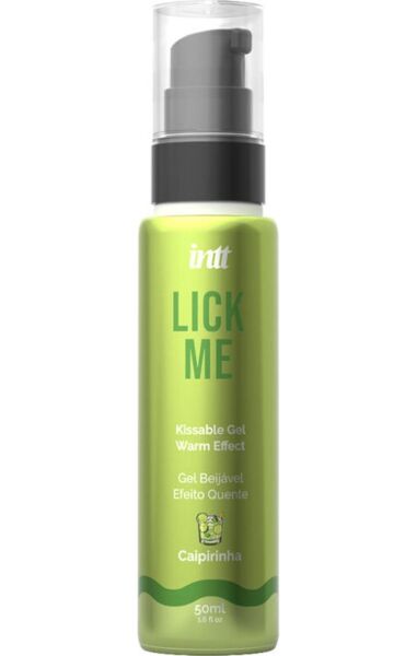 Gel comestível efeito calor INTT Lick Me, nos sabores caipirinha e mel