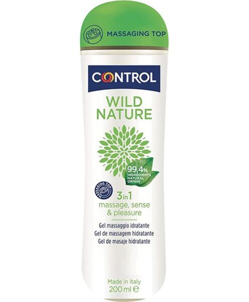 Gel de massagem Control 3 em 1 de 200 ml