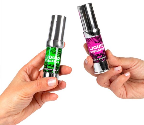 Pack Secret Play Love Vibrations com as duas embalagens de gel estimulante de 15 ml
