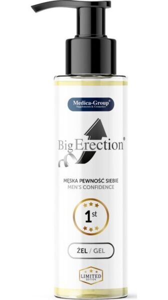 Embalagem do gel íntimo BigErection Gel 150 ml da Medica Group