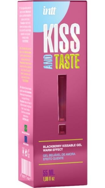 Gel íntimo beijável Intt Releases 55 ml, com sabor a amora e efeito de calor