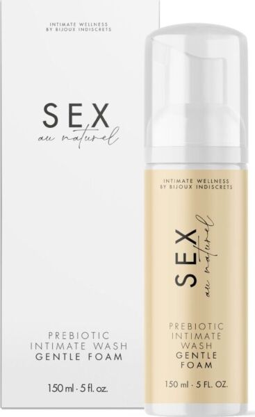Espuma íntima prebiótica Bijoux Indiscrets Gentle Foam, embalagem de 150 ml