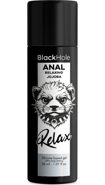 Lubrificante anal Black Hole Anal Relaxing com jojoba, nos formatos de 30 ml e 100 ml