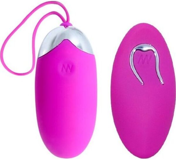 Ovo vibratório Pretty Love Berger, em silicone com detalhes metalizados