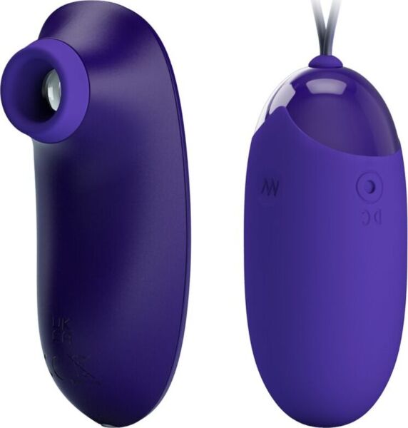 Ovo vibratório Pretty Love em silicone roxo com cordão flexível