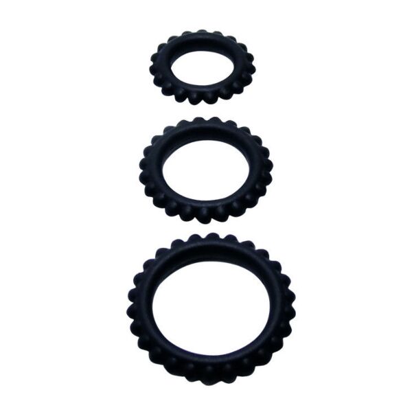 Set de 3 anéis penianos Baile for Him Titan, em três tamanhos