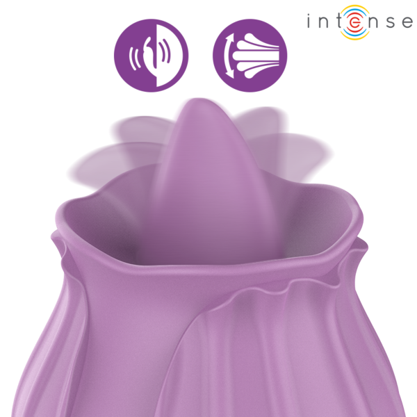 Rosa vibratória Intense, vibrador de clitóris em forma de rosa com ponta arredondada