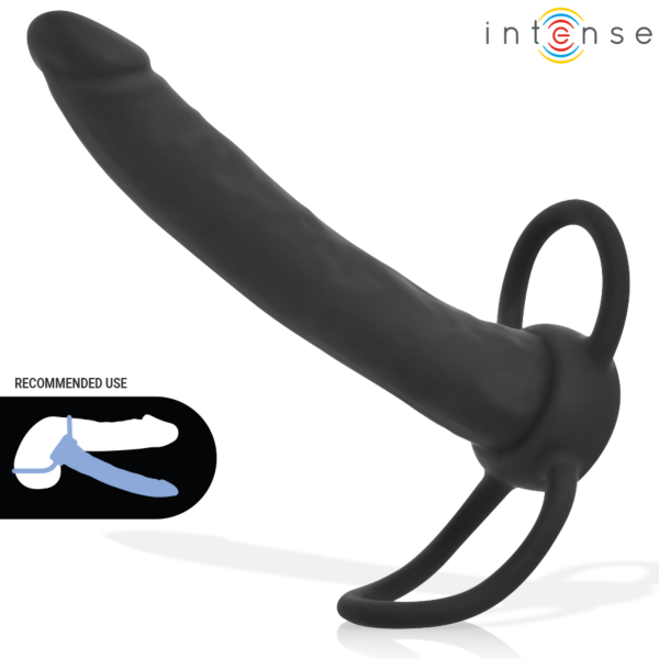 Dildo anal Intense Lucas com anel para o pénis e anel para os testículos integrados