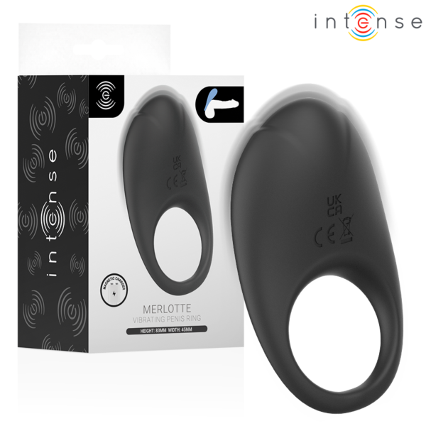 Anel vibratório Intense For Him para o pénis, com estimulador de clitóris na parte superior