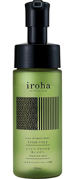 Sabonete íntimo em espuma Iroha Intimate Care Wash, embalagem com doseador de 150 ml