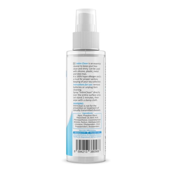 Spray de limpeza para brinquedos íntimos IntimClean Toy Cleaner da Intimateline, de 100 ml
