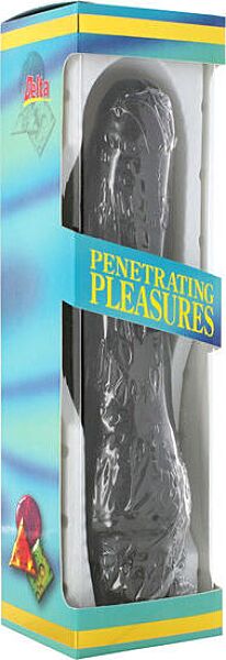 Vibrador realista Seven Creations P-Shape 20 cm, pénis de cor preta