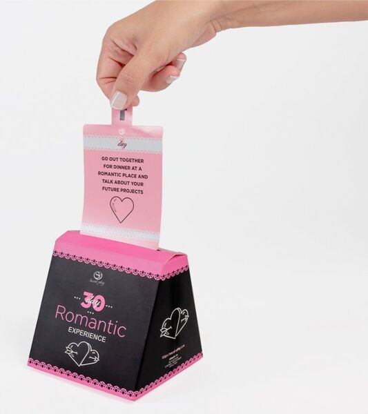 Jogo de cartas Secret Play 30 dias Romantic Experience com as suas cartas de desafios