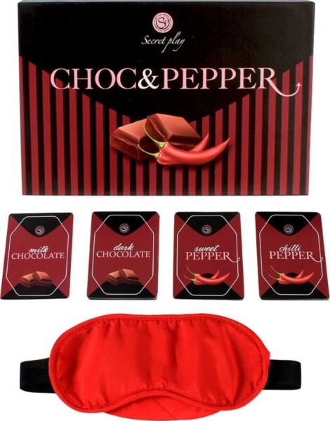 Jogo de cartas Secret Play Choc & Pepper com as suas cartas de chocolate e picantes
