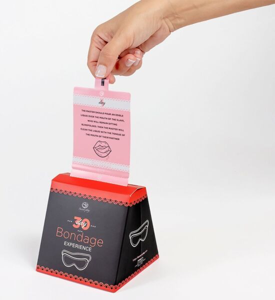 Jogo de cartas Secret Play 30 Dias Bondage Experience, edição em francês e português