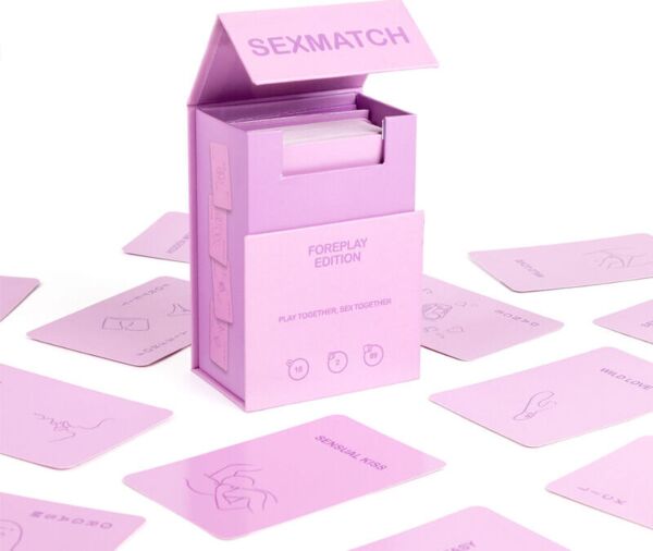 Jogo de cartas para casais Sexmatch Foreplay Edition da Secret Play, com a respetiva caixa
