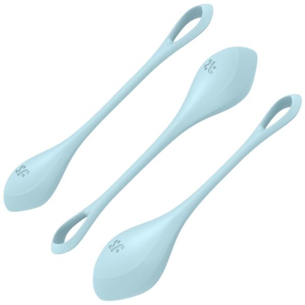 Set de bolas vaginais Satisfyer Yoni Power 2 com as três bolas de tamanhos diferentes