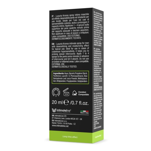 Spray retardante Luxuria Kronos Delay Spray de 20 ml