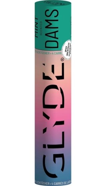 Embalagem de folhas de látex Sheer Glyde Dams para sexo oral