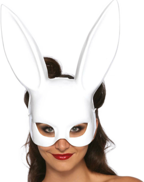 Máscara de coelho Leg Avenue Masquerade Bunny Rabbit, com orelhas compridas e fita elástica