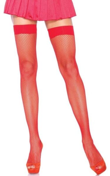 Meias de rede até à coxa Leg Avenue Nylon Fishnet Thigh Highs