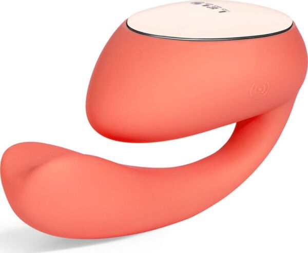 Vibrador LELO Ida Wave com parte inserível que roda e parte superior que vibra